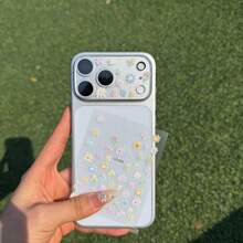 Tempered Glass Lens Protective Film High Definition Lens Film + Cartoon DIY Embossed Stickers Including Peach Blossom & Chrysanthemum Stickers Suitable For IPhone 17 Pro/Pro Max HD Clear Protective Film Anti-Scratch Spring Gift - Lens Film + Chrysanthemum - View 8