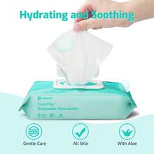Trustplus Wet Wipes For Adult No Rinse, Extra Large 8x12 Body Cleaning Washcloths For Elderly Incontinence Amp Cleansing, Unscented, 800 Count 16 Packs Of 50 - Không mùi, gói 50 cái - Xem 5