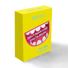 SMILE TALK 1PC Party Drinking Punishment Game, Tabletop Party Entertainment, Drinking Challenge, Mini Game For Bros & Besties Gatherings, Top Holiday Gift, Ideal For Valentine's Day/Oktoberfest/Halloween/Christmas Season, Perfect For Party Nights | 89 CARDS - Yellow - View 6