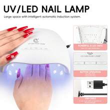 PEACECOLOR Acrylic Nail Kit With UV LED Lamp 24 Colors Glitter Acrylic Powder Set 60ML Acrylic Liquid With Base Top Coat Acrylic Nail Complete Starter Kit Nail Extension Gift For Women - 02多色 - 查看 5