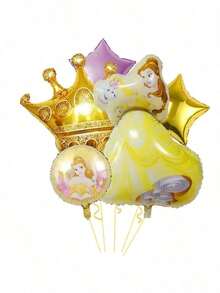 Juego de decoración de cumpleaños de lujo de 38 piezas, globos de papel de aluminio con forma de Anna y Olaf, globos con lazo de lunares, pancarta de feliz cumpleaños, ramo de globos de látex en colores azul y blanco de ensueño - Multicolor - Ver 10