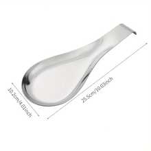 1个不锈钢餐具架托盘，汤勺分隔器，火锅汤勺盘，自助食物夹餐具架，碟架，汤勺垫，汤勺架托盘，家用厨房加厚汤勺架 - 彩色 - 查看 2