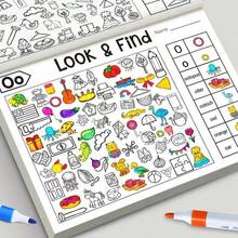 Sách tìm hình ẩn, vẽ bằng bút chì, sách hoạt động tương tác tìm và vẽ, các trang chủ đề trốn tìm hấp dẫn (phân phối ngẫu nhiên), vui nhộn và đơn giản, giúp phát triển kỹ năng vẽ và thực hành, tăng cường sự tập trung và trí tưởng tượng, thích hợp làm quà tặng Giáng sinh, sinh nhật, tiệc tùng, năm mới, Halloween. - Nhiều màu - Xem 6