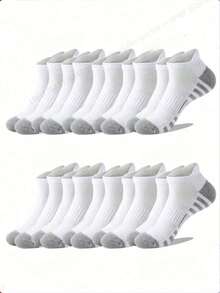 5/10 Pairs Casual Versatile Minimalist Ankle Socks & Sports Socks - Multicolor - View 4