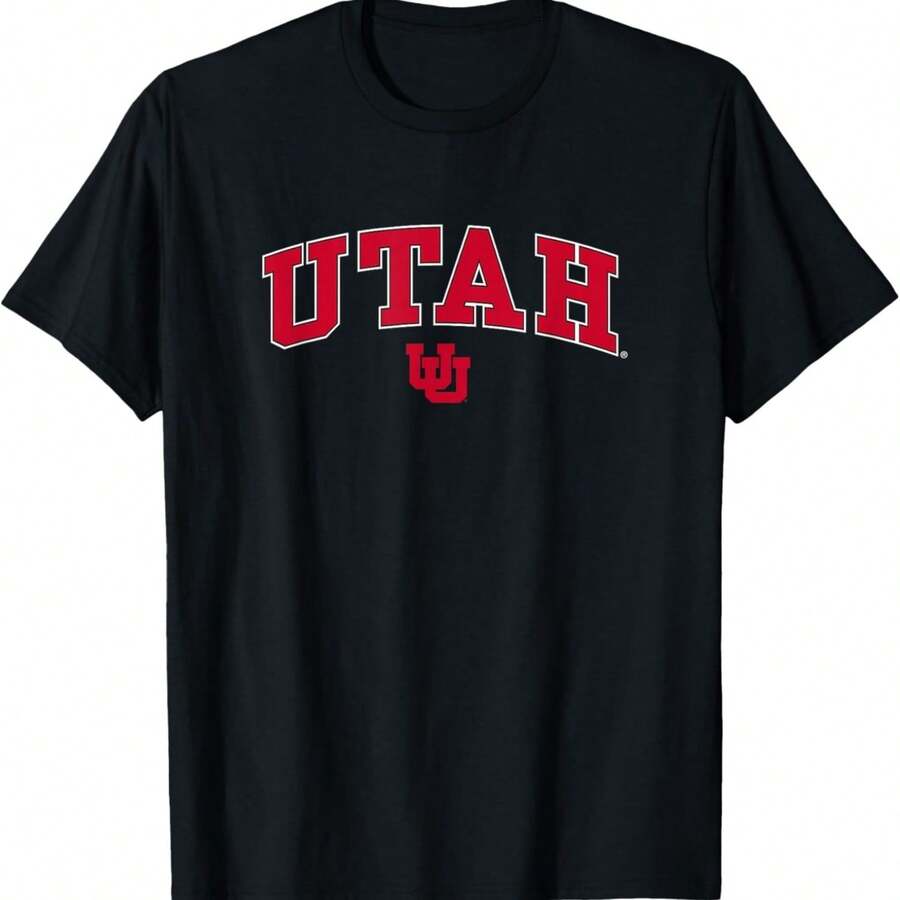 Utah Utes Arch Over Black Officially Licensed T-Shirt Small - màu đen - Xem 1