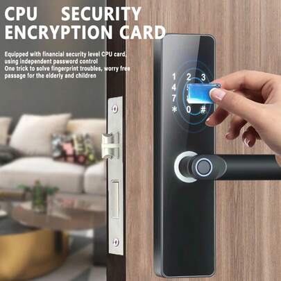 Smart Lock, Combination Lock, Fingerprint Lock, Support App Unlock, Card Swipe, Aluminum Alloy Material, Sturdy And Durable, Elegant And Stylish, Easy To Install, Suitable For Home, Hotel, Office Etc,  Property Entry Management, Aluminum Alloy Lock, Fingerprint Smart Lock, Contemporary Hardware Look, Robust Mechanism Engineering, Premium Alloy Material, Commercial Property Management