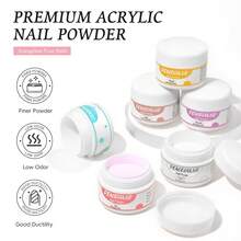 PEACECOLOR Acrylic Nail Kit With UV LED Lamp 24 Colors Glitter Acrylic Powder Set 60ML Acrylic Liquid With Base Top Coat Acrylic Nail Complete Starter Kit Nail Extension Gift For Women - 02多色 - 查看 4