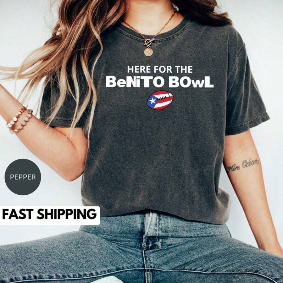 Here For The Benito Bowl Shirt, Game Day Tee - màu đen - Xem 1