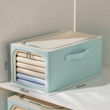 1个窄缝衣物收纳袋，大容量整理盒，加厚毯子/衣物收纳袋 - 彩色 - 查看 11