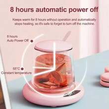 Posavasos de calefacción termostática USB, posavasos de calefacción para el hogar, ajuste de 3 velocidades, temperatura constante de 55 grados, 1. - 308 rosa - Ver 8