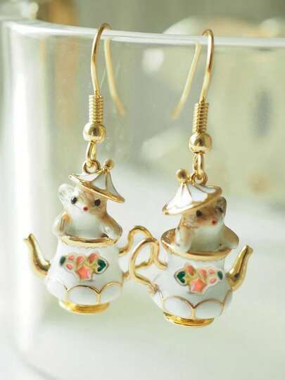 1 par söta droppörhängen för kvinnor för bröllop, förlovning, årsdag, smycken, alla hjärtans dag-present