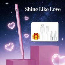 2025 Universal Stylus Pen For IPad & Android Tablets: Fast Charging, Palm Rejection, Compatible With IPad Pro M4/M3/M2, IPad Air M3/M2, IPad Mini, IPad 6-11th Gen More Capacitive Touchscreens - Pink - View 3