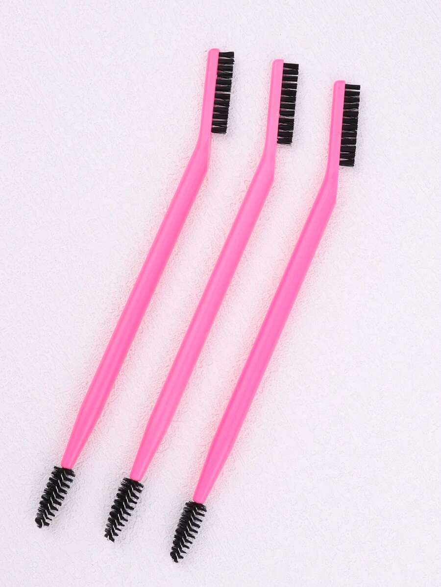 Bộ 3 cọ uốn mi màu trắng và đen, cọ hai đầu đa năng có thể gập lại, quà tặng kèm theo. - Màu Hồng Tươi - Xem 1