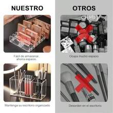 jjyOrganizador cas y Pals Maquillae Tranrente Acco Organizador cas Maquillae 3 Ranuras 7 Secciones Organizadores Pals para Tocadores Baño Tocadores 2tocador - Transparente - Ver 6