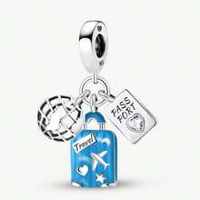 1 chiếc mặt dây chuyền hình túi du lịch dễ thương bằng bạc Sterling 925, thích hợp để trang trí vòng tay cho nữ hoặc làm đồ trang sức DIY. - Bộ 2 - Xem 16