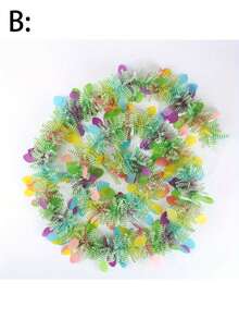 1/2 件 78 英寸金属丝花环，适用于门、树、楼梯、壁炉架、复活节派对装饰、节日庆典、主题派对、室内家居装饰 - 彩色 - 查看 11