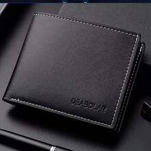 Men's Soft Leather Double-Fold Wallet, Korean Version Open-Style Money Clip, Student Portable All-In-One Wallet And Card Holder. - Black - View 7