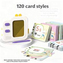 New Enlightenment Drawing Card Reader Early Education Drawing Card Learning Machine (3 AAA Batteries Required), Bilingual Chinese-English Teaching Smart LCD Machine, Card Insertion Educational Puzzle Toy, Back To School Gift, Learning Aid Tool - Multicolor - View 11