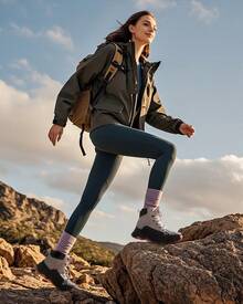 Women Waterproof Suede Ankle Boots Outdoor Hiking Boots Trekking Camping Trail Travel Non-Slip Climbing Hiking Boots Four Seasons - 淺灰色 - 查看 5