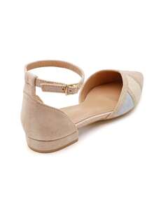 Escarpin-Derby Bicolore à Brides Croisées - Beige 9832 - View 5