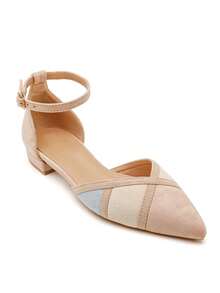 Escarpin-Derby Bicolore à Brides Croisées - Beige 9832 - View 2