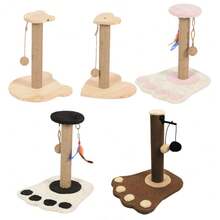 Sisal Cat Climbing Frame: Combines Soft And Hard Scratching Surfaces. Cats' Claws Grow Quickly, Which Can Affect Their Walking, So They Tend To Scratch Tables And Sofas. This Cat Climbing Frame Effectively Solves The Problem Of Cats Scratching On Sofas And Tables. The Base Is Thickened, Sturdy, And Stable, Making It For Cats To Scratch. - Multicolor - View 13