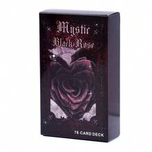 1张神秘黑玫瑰卡牌游戏，占卜占卜神秘卡牌，派对聚会游戏 - 白色 - 查看 3