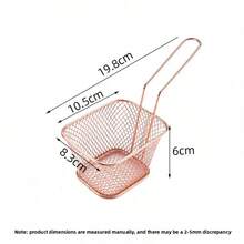 In Stock Stainless Steel French Fry Basket, Snack Frying Basket, Oil Separator Container, Fried Chicken Basket, Kitchen Tool - Multicolor - View 4