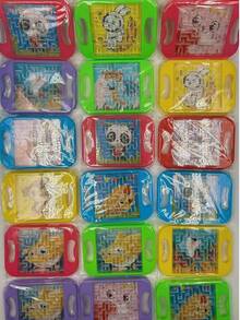 10 pièces Mini jeu de labyrinthe à main, puzzle de labyrinthe, jeu de labyrinthe à main, mini labyrinthe d'équilibre, jeu de labyrinthe de dessin animé, jeu intelligent d'équilibre de balle, balle de labyrinthe à main, remplisseur de basket-ball, décoration de physique et de science, sans alimentation électrique, couleur aléatoire - Multicolore - Voir 9