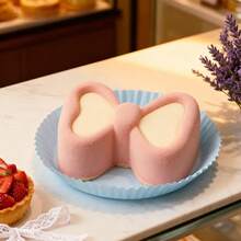 6-Cavity Silicone Cake Mold, Party Cake, Children's Cake, Family Gathering, Kitchen Supplies, Clover, Bow, Heart Shaped, Cake Baking, Premium Cake Mold, Easy Cake Making, Dessert Making, Household Essential, Cute Style, Minimalist Style, Recommended By Dessert Masters, Loved By Children, Spring Cooking Festival - Cake Mold - View 2