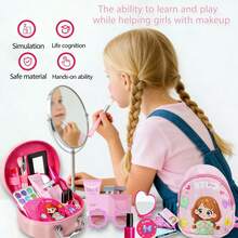 Kids Girls Makeup Toys (Toy Model, Not For Application) Realistic Princess Handbag Fashion Travel Set, Cute Girl Crossbody Bag/Cosmetic Bag With Realistic Makeup, Satisfy Girls' Imitation Play, Suitable As Holiday/Birthday Gift - Multicolor - View 4