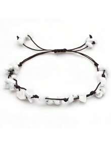 Handmade Beaded Stone Bracelet, Yellow Quartz, Rutilated Quartz, Amazonite, Crushed Stone Jewelry For Women - Bracelet - View 9