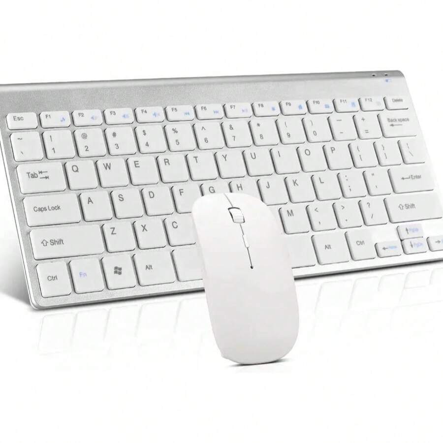 Kit De Teclado Y Mouse Inalámbrico Recargable Bt5.2 Usb 4en1 - Albaricoque - Ver 1