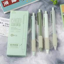 4pcs/Box High-Quality Student Ballpoint Pens, Soft Grip, Black Ink, Multiple Styles & Colors, Essential Stationery For Back To School, Study & Office Supplies - Multicolor - View 10