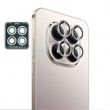 1 pieza Protector de lente de cámara de vidrio templado para la serie Redmi Note 15, compatible con Note 15/15 Pro/Pro+ 4G/5G, instalación rápida de una sola pieza, multicolor, marco de aleación de aluminio negro y plateado, protector de lente - Multicolor - Ver 14