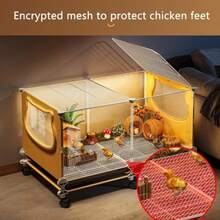 DJKFH Jaula For Conejos Cobayas Y Gallinero con Malla De Hierro Resistente Y Bandeja íble Ideal For Observación Limpieza Uso Familiar Granjas Y Tiendas De Mascotas. 109 * 39 * 45cm - Un color - Ver 3