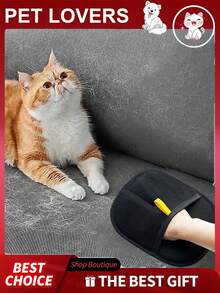 2 Peças Luva Removedora de Pelos Reutilizável, Luva Portátil para Remoção de Pelos de Cão e Gato Projetada para Remover Pelos de Animais de Estimação de Roupas, Carpetes, Almofadas de Carro, Sofás, Camas de Animais de Estimação, Móveis, Tapetes - Multicolorido - Visão 5