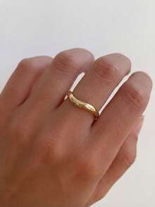 1pc Classic Elegant 925 Sterling Silver Curved Ring, Exquisite Gift Suitable For Daily Wear, Birthday And Christmas - Curved Ring - View 6