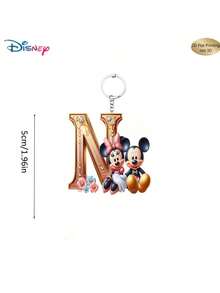 2D Flat, 2D Flat Printing, 1 Acrylic Keychain, 26 English Letters, Mickey And Minnie Pattern Design, Cute Bag Keychain, Couple Keychain, Car Keychain, Mickey And Minnie Fan Birthday Gift, Smooth Surface, Keychain, Decorative Keychain, Cartoon Keychain, Valentine's Day Gift, Fan Gift, 2D Flat Gift (If The Product Is Not Opaque, Please Tear Off The Protective Film On The Back Of The Print). - Multicolor - View 14
