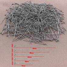 50pcs 18K Gold Plated Ball Head Pins End Headpins Brass Wire Needle Straight Sewing Pins For Earring Pendant Bracelet Necklace Jewelry Making Findings DIY Craft Handmade - Multicolor - View 2