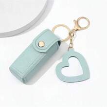 1pc Leather Lipstick Holder With Heart-Shaped Mirror, Women Makeup Keychain.Heart-Shaped Mirror Decor Red Packet, Multi-Color Women Makeup Bag, Heart-Shaped Bag Decor Fashion Keychain Pendant, Wallet, Handbag, Bag Accessories, Cosmetic Bag, Cosmetic Bag, Cosmetic Bag, Cosmetic Bag, Cosmetic Storage Bag, Travel, Cosmetic Pouch, Bag, Vanity, Cosmetic Pouch, Travel Essentials, Cosmetic Bag, Travel Essentials, Vanity Accessories, Small Cosmetic Bag, Cosmetic Pouch - Nhiều màu - Xem 8
