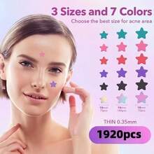 280片装祛痘贴，遮盖痘印，隐形瑕疵，防水防汗，星形祛痘贴纸 - 圓形 - 查看 5