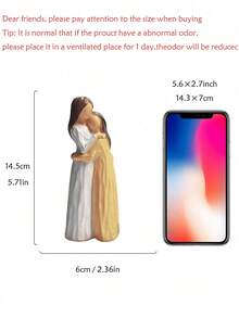 Tượng nhựa hình cô gái đang ôm mẹ, thể hiện tình cảm sâu sắc giữa mẹ và con gái. Sản phẩm trang trí bằng nhựa này là lựa chọn lý tưởng cho việc trang trí nhà cửa của những người sáng tạo, thích hợp để trưng bày trên bàn, làm quà tặng cho học sinh, bạn bè và gia đình, cũng như quà sinh nhật. Nó cũng có thể được sử dụng để trang trí phòng, trang trí nhà cửa, trang trí sinh nhật, trang trí nhà bếp, trang trí đám cưới, trang trí phòng ngủ, trang trí phòng khách, làm quà tặng, trang trí tiệc và trang trí sân vườn. - Nhiều màu - Xem 10