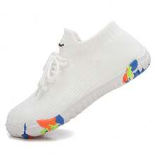 女士速干鞋、户外游泳鞋、涉水鞋、透气防滑溯溪鞋、夏季钓鱼鞋、步行鞋、织物鞋面，透气轻便 - 白色 - 查看 1