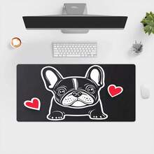 1pc Of French Bulldog Design, Gaming Keyboard Additions Mouse Pad, Suitable For Office Computers And Laptop Gamers, Rubber Mouse Mat For Desk Use - 如圖所示 - 查看 6