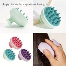 一体式硅胶洗发刷，带头皮按摩功能 - 无需电池，轻柔梳理头发并按摩头皮，防滑手柄，粉色/蓝绿色可选，适用于所有发质（直发/波浪卷/卷发/蓬松卷发），沐浴时护理头发 - 适合居家或沙龙使用，符合人体工程学设计，经久耐用，是日常护发的必备之选 - 彩色 - 查看 5