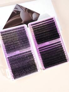 800/1600pcs 40D 60D 80D 100D / 30D 40D 50D 60D DIY Individual Lash Clusters Faux Mink Eyelashes Lash Extensions Kit Wispy Spikes Fox Eye Cat Eye Style For Makeup, Travel - 800 Cụm - Xem 2