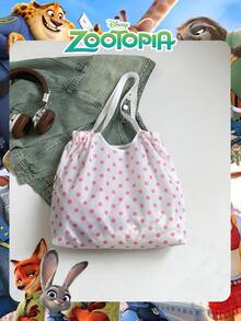 Disney 1个官方授权的疯狂动物城尼克图案手提包，女士家居收纳包，大容量可折叠手提包，抽绳单肩包，轻便手提包 - 专为女性/女士/女孩设计，非常适合日常收纳、购物和外出 - 彩色 - 查看 11