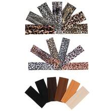 多件套豹纹纯色四季运动瑜伽头带，男女跑步吸汗发带，弹性健身化妆头带，女士头巾，优雅发饰，休闲吸汗发带 - 彩色 - 查看 21