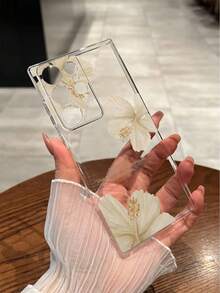 花卉图案防摔透明极简保护手机壳，兼容 17/17 Pro、16/15 XR/7/8、16 Pro Max、13/14 系列、Galaxy、Redmi 10/9/Note 系列 - 彩色 - 查看 3